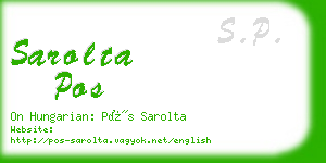 sarolta pos business card